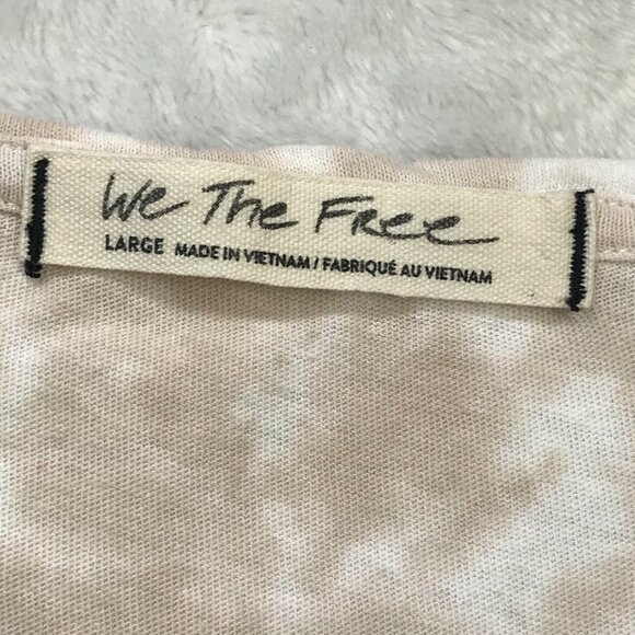 Free People Tie Dye Anytime Tank in Pink Women's Size Large Peplum 100% Cotton - Picture 5 of 9